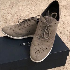 Cole Haan Grand Tour oxford, grey, size 10
